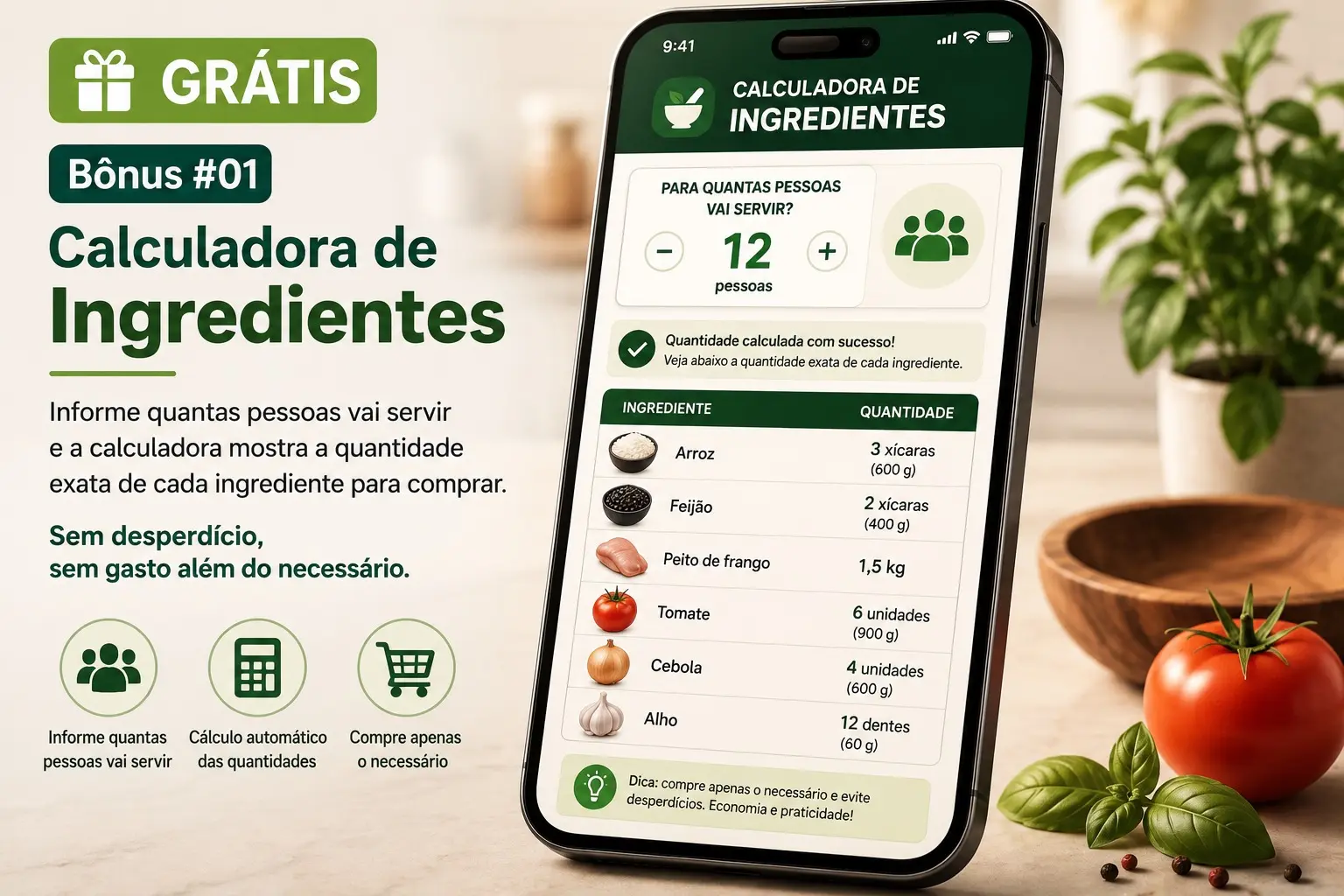 Calculadora de Ingredientes