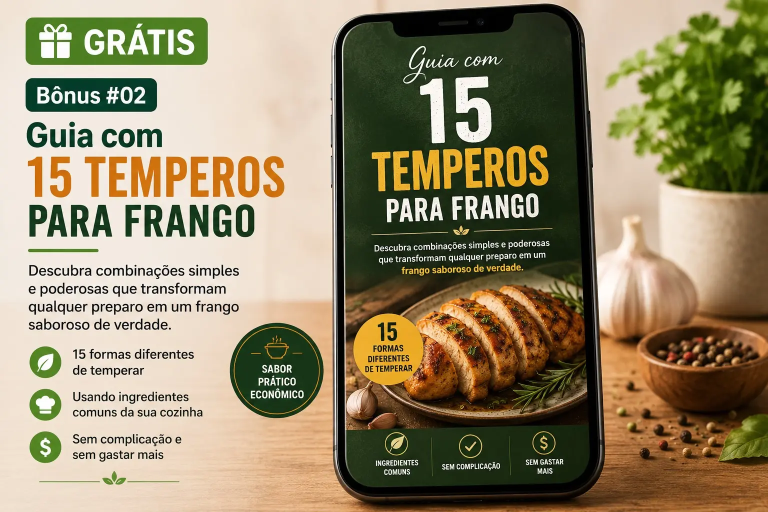 Guia com 15 Temperos para Frango